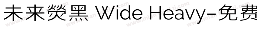 未来熒黑 Wide Heavy字体转换